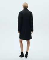 Mango Women's Zip Straight-Cut Coat