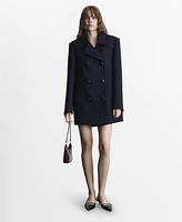 Mango Women's Double-Breasted Wool Coat