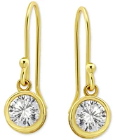 Giani Bernini Cubic Zirconia Bezel Drop Earrings 18k Gold-Plated Sterling Silver, Created for Macy's