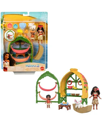 Disney Princess Moana 2 and Simea Village Home Playset