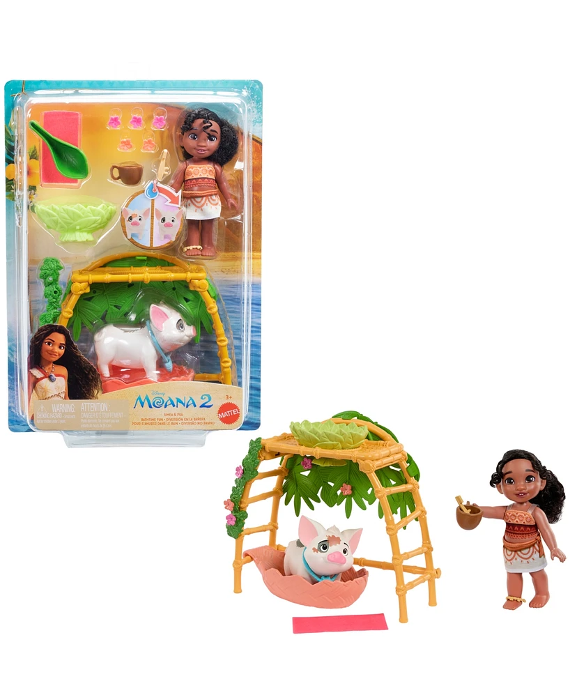 Disney Princess Moana 2 Simea and Pua Bathtime Fun Playset