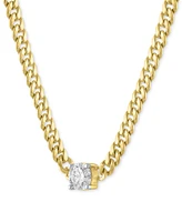 Forever Grown Diamonds Lab-Grown Diamond Necklace (1/2 ct. t.w.) in 14k Gold-Plated Sterling Silver