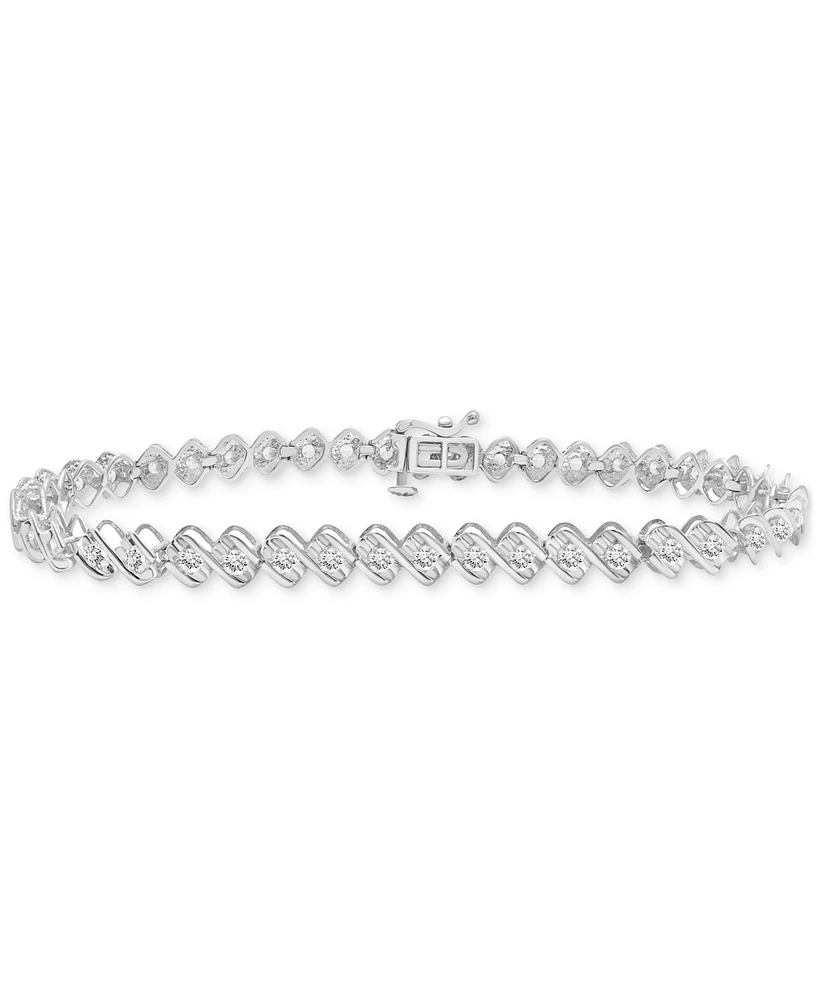 Diamond Bracelet (2 ct. t.w.) in 10k White Gold, Created for Macy's