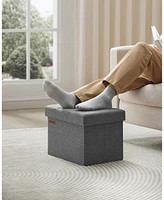 Songmics Home Foldable Storage Ottoman Bench