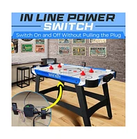SereneLife 54" Air Hockey Table with Digital Led Scoreboard and 12V Fan Motor