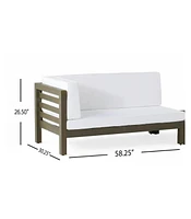 Oana Right Corner Bench And Coffee Table, White