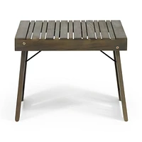 Foldable Acacia Wood Side Table: Durable, Stylish, Space-Saving