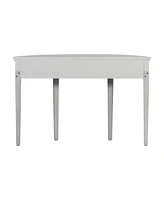 Streamdale Furniture Distinctive Features of Pine Veneer Console Table with Vertical Stripe Drawer Fronts and Four Legs