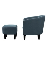 Convenience Concepts 27.75" Polyester Roosevelt Accent Chair with Ottoman