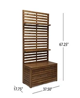 Sylmar Storage Bench With Rack: Entryway Organization And Style