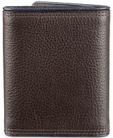 Cole Haan Men's Leather Trifold Wallet with Contrast Color Edge