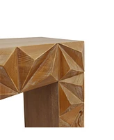 Simplie Fun Modern Geometric Wooden Console Table