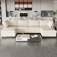 Modular Sectional Sofa, Convertible Sofa Seat With Storage, Sleeper Sectional Sofa Set
