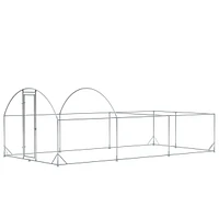 Large Chicken Coop Metal Chicken Run for Chickens with Waterproof and Anti-uv Cover, Dome Shaped Walk in Fence Cage Hen House for Outdoor and Yard Far