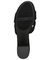 Anne Klein Women's Palmer Slip On Block Heel Dress Sandals