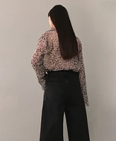 Mango Women's Fluid Leopard-Print Shirt