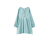 Cotton On Little Girls Little/Big Sally Button Front Long Sleeve Dress