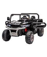 24V Ride On Truck 2 Seater Ride On Utv with 2x200W Motor Ride On Dump Truck with Dump Bed/Shovel Ride On Car with Remote Control Electric Vehicle with