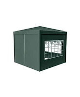 10'x10' Party Tent Outdoor Heavy Duty Gazebo Wedding Canopy + 4 Removable Walls, Green