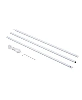 Simplie Fun Sun Sail Shade Canopy Adjustable Installation Pole/Pipe Kit White