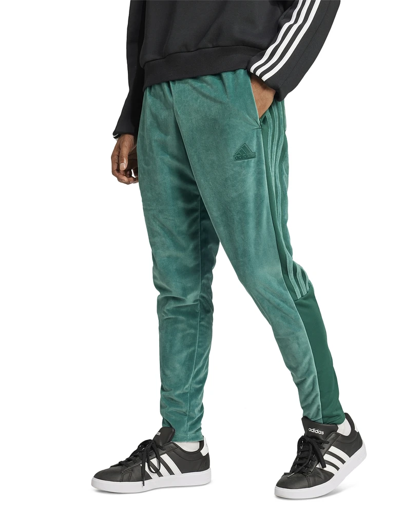 adidas Men's Tiro Velour Three-Stripe Track Pants