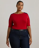 Lauren Ralph Lauren Plus Size Elbow-Sleeve Tee