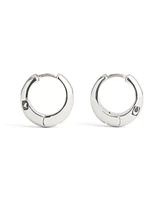 Coach Signature Hallmark Tubular Huggies Earrings