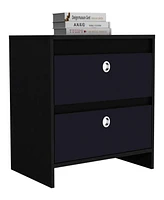 Depot E-Shop Bacopa Nightstand, Two Drawers, Superior Top