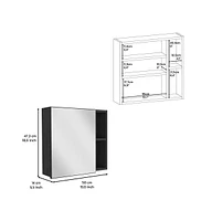 Depot E-shop Queets Medicine Single Door Cabinet, Two External Shelves