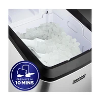 NutriChef Countertop Ice Maker Machine, 26 lbs Daily Capacity, with Ice Scoop and Basket