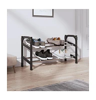 vidaXL Extendable Shoe Rack with 2 Shelves 46.9"x9.4"x14.6"