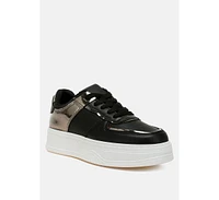 London Rag Scouts Metallic Paneling Platform Sneakers