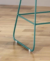 Geometric Counter Stools With Water-Resistant Cushions (Set Of 2)