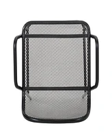 Modern Matte Black Iron Barstools With Mesh Seating (Set Of 2)