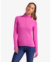 BloqUV Women's Upf 50+ Sun Protective Mock Zip Top