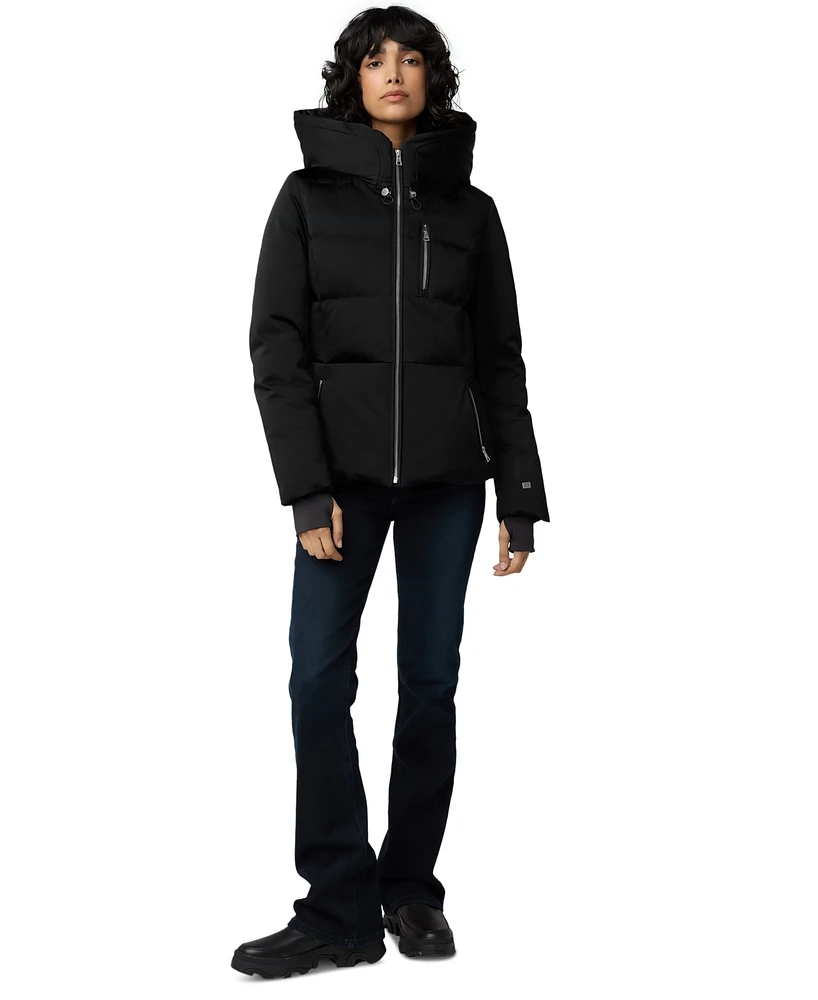 Soia & Kyo Women's Hooded Zip-Front Down Puffer Coat