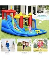 Inolait Inflatable Bouncer Bounce House with Water Slide Splash Pool without Blower