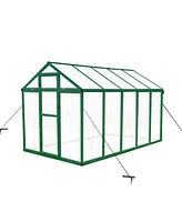 Simplie Fun Newly marketed Gain height windproofaluminum greenhouse 6x10 Ft Polycarbonate Greenhouse Raised Base and Anchor Aluminum Heavy Duty Walk