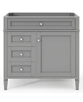 Streamdale Furniture 36" Bathroom Vanity without Top Sink, Modern Bathroom Storage Cabinet with 2 Drawers and a Tip