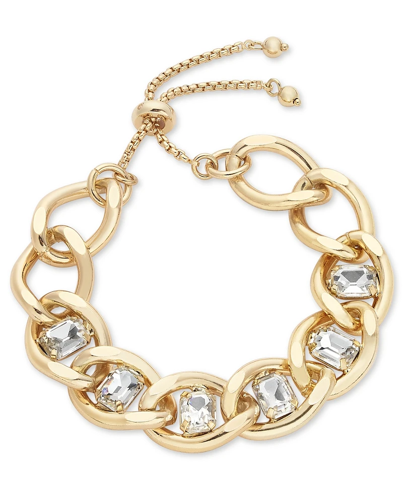 I.n.c. International Concepts Crystal Large Link Slider Bracelet, Created for Macy's