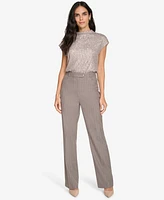 Calvin Klein Petite Pin-Striped Modern Pants