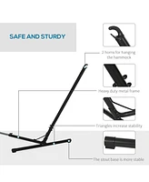 Universal Hammock Stand 10-13ft Adjustable Steel Stand Space-Saving and Portable Carrying for Indoor and Outdoor Use, Black