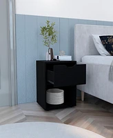 Adak Nightstand End Table with One Open Shelf 19.7"H