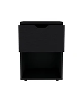Adak Nightstand End Table with One Open Shelf 19.7"H