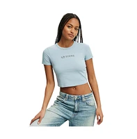 Cotton On Women's Crop Fit Graphic Tee