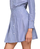 Tommy Jeans Women's Striped Poplin Shirtdress