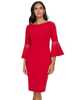 Calvin Klein Women's Embellished Bell-Sleeve Sheath Dress