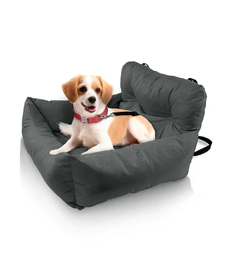 Co-Pilot Dog Beds for Cars, Booster Safety Car Seats Small Dogs, Travel Pet Bed, Seat Belt Compatible