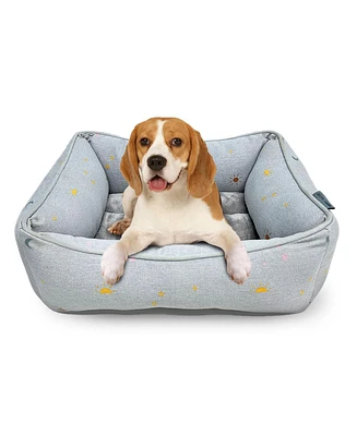 Paw & Decor Paws and Decor Celestial Cuddler Pet Bed for Dogs and Cats, Stellar Design Printed Dog Beds