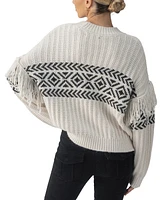 Sanctuary Women's Artisan Fringe-Trim Sweater